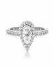 Collane a ciondolo anujewel 1ct taglio a pera anello nuziale di fidanzamento moissanite 925 anelli in argento sterling per donne gioielli intero 4111280