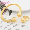 Brangle EST Perles avec anneau bijoux de mode Fashion Bracelet Bracelet luxe Dubai Gold Pladed Dames Exquis Jewelry Gift