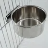 Other Bird Supplies Finches Cup Dish Stainless Steel Bowl Drinking Feeder Feeding Food Pet Birds Hanging Cage