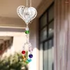 Dekorative Figuren mehrschichtige Liebe Herz farbenfrohe Facette-Kristallkugel Sonnenfänger Prismen Pendell