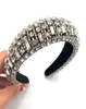 Baroque Glass Crystal Bandband Big Rectangle Diamond Diamond Fashion Designer Hair Band Ornement Ramionnage Femme1009758