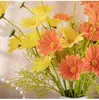 Fleurs décoratives 5 têtes Bouquet de mariée en soie en soie pour la maison de mariage de Noël décoration fausses plantes tournesol artificielles