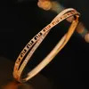 Bracelet de Bracelet X de la série TiffanyJewelry X Cross Cross Classic Classic Buckle T Family Bracelet and Bracelet Womens Diamond Plated 18K Rose Gold Accessoires