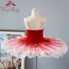 Ballerina Girls Ballet abito tutu in costume da danza verde piatto pancake abito da festa rosso per bambini 240510
