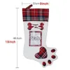 Tree Dog Ornaments Paw Strump Socks Strumpor med fotorhållare Hem Julfestdekorationer levererar 1122 S