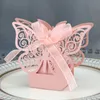 Enveloppe-cadeau 10/50/100 Boîtes de papillons Emballage de rabais de bonbons en gros avec ruban Baby Shower Mariage d'anniversaire Fourniture de fête
