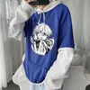 Men's Hoodies Sweatshirts Anime Jujutsu Kaisen Harajuku Gojo Satoru Manga Hoodies Cool Cartoon Men Hip Hop Long Slve Plus Size Women Winter Sweatshirts T240510