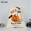 Canvas Cotton Bag Party Tote Halloween Candy Gift Sack Trick eller Treat DrawString Bags Festival Parties Supplies 1010 S