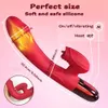 Autres éléments de beauté de la santé Vanteur de lapin G puissant pour les femmes avec la langue Licking Clitoris Stimulator chauffant Dildo Adultes Goods Toys for Female T240510