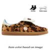 Samba Wales Bonner Gazelle Shoes Pony Leopard Nylon Brown Sporty Rich Silver Golden Gazelles Sneakers Vegan White Black【code ：L】Loafers Trainers