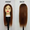Mannequin Heads 98% of real hair doll heads are used for professional hairstyle training headgear human body models and head styling practicing Q240510