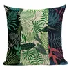 Oreiller oreiller canapé canapé à la maison ulants ulants 45x45cm rétro couvre floral tropical des plantes vertes textiles confortables e2216