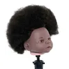 Mannequin Heads Neverland 100% Human Hair Training Head Kit Baby 10 tum Model African Curling Style Professional Tool Q240510