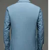 Mens Suit Ceket Yaz Nefes Alabilir Yüksek Elastik Hafif Güneş Koruma Sıradan Düz Renk İş M4XL 240507