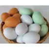 Fałszywe jajka wielkanocne do faux drewniana farba DIY Easter Eggs Graffiti Painted Trike Toy Decorating Festival Dekoracja Nauczanie dzieci 1207 ed y