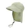 Berets Summer Childret Bucket Hat Toddler Soleil avec châle Bouchage de natation à sec extérieur pour les garçons et les filles Protection UV de plage