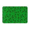 Tappeti punto interrogativo in verde 24 "x 16" tappetino da bagno in memory foam non slipbent per decorazioni per la casa/cucina/ingresso/interno/esterno/soggiorno