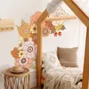 Wallpapers 2pcs Plant Flower Grove Wall Stickers Bohemian Living Room Bedroom Background Wallpaper Mural Sticker Bm4076