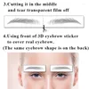 メイクアップブラシ2PC 6D眉毛タトゥーステッカー水転送髪のような防水眉毛のための眉毛の形状