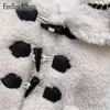 Down Coat Winter Girls Fur Jacket Baby Peuter Outsdreer Kids Warm Kleding Fashion Faux Pocket Horn Button Bag 2 tot 7 jaar