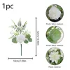 装飾的な花1pc-32cmシミュレーションミニ牡丹葉草の花の枝リビングルームテーブル装飾人工緑の植物