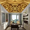 Papéis de parede Wellyu Wallpaper personalizado 3D Murais Gold Gold Relessed European Living Room Bedroom Teto Fundo para paredes 3 D