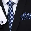 Neck Tie Set Men Striped Wedding Formal Cravat British style Gentleman Silk Neck Tie Suit Wedding