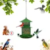 Inne ptaki dostarcza metalowe dzikie podajnik do ogrodowego podwórza na zewnątrz podajniki nasion wiszące wysuwane na zewnątrz z dachem