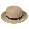 Basker designer naturlig Panama mjukformad stråhatt sommar kvinnor/män breda brim strand sol mössa uv skydd fedora födelsedagspresent