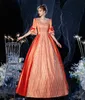 Roupas étnicas 18th Royal Orange Victorian Retro Barroco Traje Renaissance Retro Inspiração Rococo Marie Antoinette Costume Ball Dressl2405