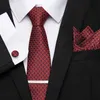 Nek Tie set stropdas hanky manchetknopen stropdas clips ingesteld voor mannen formeel bruiloftsfeest zijden bedrijf jacquard bloemen gelijkspel