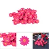 Fleurs décoratives 100pcs Daisy Artificiel simulé Sun Flowel Heads Bulk Wedding Party Decor (# 5 Rose Red)