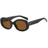 2024 occhiali da sole Donne uomini ovali occhiali da sole marrone nero rotondo rotondo vintage oversize telaio goggle uv400 ladies gafas de sol