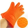 Gloves Oven Baking Thermal Microwave Kitchen Insulation Anti Slip Silicone Five-Finger Heat Resistant Safe Non-Toxic Gloves 1207