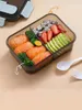 Dîne boîte à lunch isolée portable avec couvercle bento en plastique scellé divisé au couvercle pour les étudiants de bureau adultes de bureau