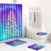Chattes de bain zeegle joyeux Noël rideau de douche de salle de bain absorbant de toilette de toile de toilette