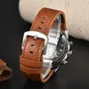 Custome Original Brand Luxury Watches For Men Top Time Wristwatch Automatic Date Quartz Leather Strap Mane Clocks 240510