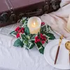 Dekorative Blumen Weihnachten Ornamente Kerzenhalter Candlestick Kranz Hochzeitstisch Herzstückpflanzen Haus 2024 Jahre Dekorationen