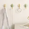 Hooks Light Luxury Wall Hook Silver Gold Acrylic Self-adhesive Bathroom Towel Rack Punch-Free Coat Bag Hanger Holder Home Decor