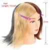 Mannequin kopt vier kleuren van spirituele hoofd menselijk haar 10 kort model gebruikt voor kapper verven en bleken pop zwart bruin grijs 613# Q240510