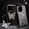 Schöne Telefonhülle iPhone 15 14 Pro Max Luxury Butterfly Leder Kickstand Geldbörse 18 17 16 15Promax 14PROMAX 15pro 14pro 13pro 12pro 11 mit Geschenkbox Frau Mann BD