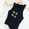 woman designer vests t shirts MIui top summer womens T Shirt tanks Diamond Embroidery T-Shirts Printed Tees Tops Short Outwears Street Round Nexk Backless Shirt S-XL