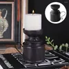 Kandelaars retrohouder voor pilaar kaarsen zwarte kaarsenhouder thuis mantel decoratie balk aanrecht decoratieve accenten