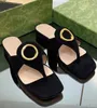 Everyday Wear Round Slåsande sandaler Skor Easy Wear Nappa Leather Slippers Italy Design Slide Flats Palladium-Plated Walking EU35-43