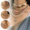 Choker Natural Shell Necklace 60cm Bohemian NaturalSeashell Handmade Conch Jewelry Gift Cowrie Beach Anklet Beads Women V0A0