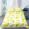 Bedding Sets 3D Pineapple Design Duvet Cover Set Comforter Covers Pillow Cases 173 230 265 180 210 White Bed Linens