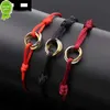 Erkek Kadın Bileklik Tasarımcı Moda Üçlü Üçlü Paslanmaz Çelik Yüzük İpi Üç Yüzük El Strap Çift Bilekler 3lh4