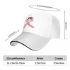Berets Pink Ribbon Brustkrebsbewusstsein Baseballkappen Mode Männer Frauen Hüte im Freien verstellbare Freizeitkappe Streetwear Hut