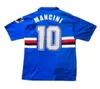 90 91 Sampdoria Mancini Vialli Home Soccer Jersey 1990 1991 Maglie Da Calcio Sampdoria Retro Vintage Classic Football Shirt