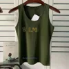 Kvinnor Vest Designer Tank Tops Summer Round Neck Sleeveless T Shirt Knit Iron Solid Color Top Fashion Luxury Camisole Trendy Vestido